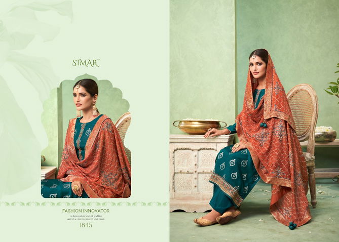 Glossy Simar Gulnoor 1845 Series Casual Wear Viscose Designer Salwar Kameez Collection